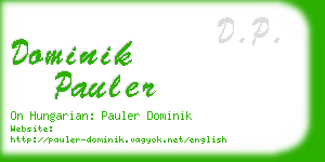 dominik pauler business card